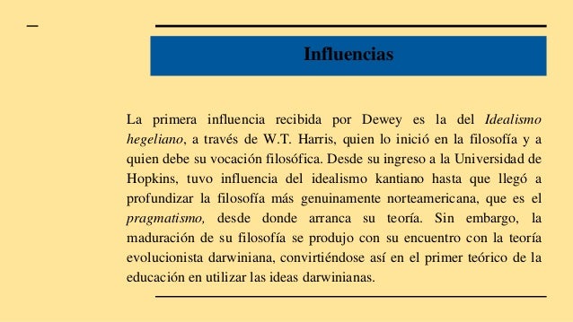 el experimentalismo de john dewey